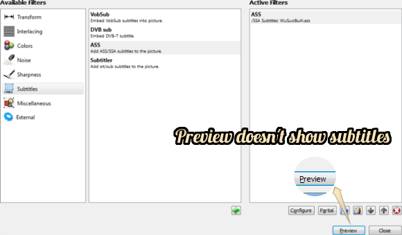 Параметры субтитров: шрифт и масштаб