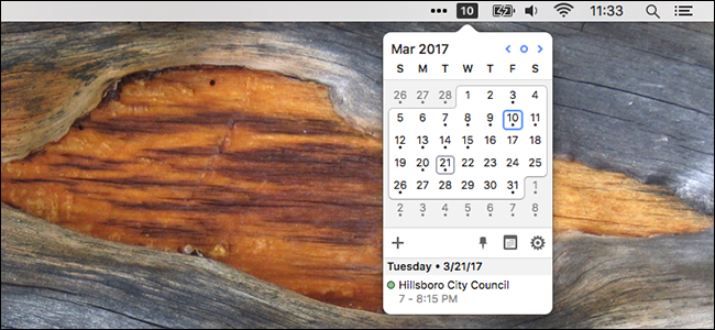 Itsycal — календарь в строке меню macOS