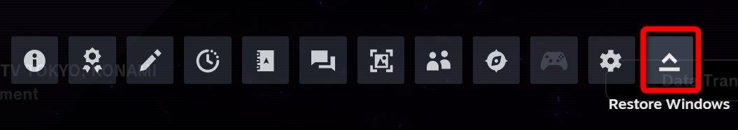 Свертывание всех открытых окон Steam Overlay.