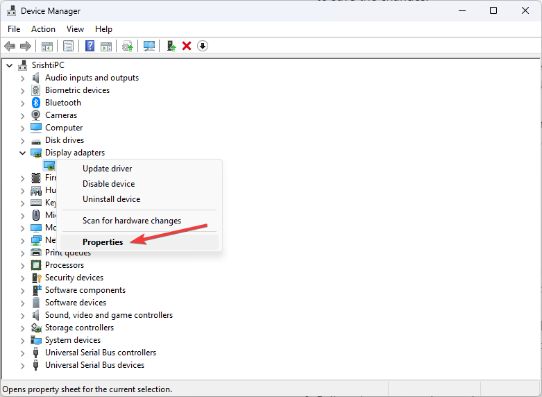 Окно свойств драйвера видеокарты
