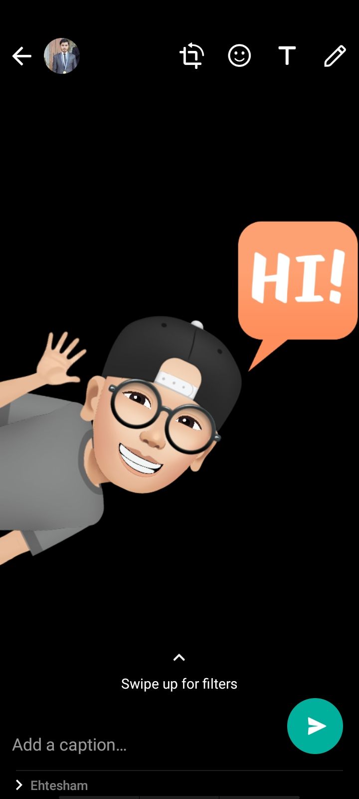 Повторная отправка аватара как изображения в WhatsApp