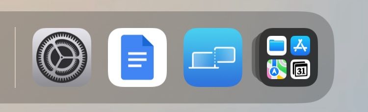 Иконка Continuity в Dock iPadOS