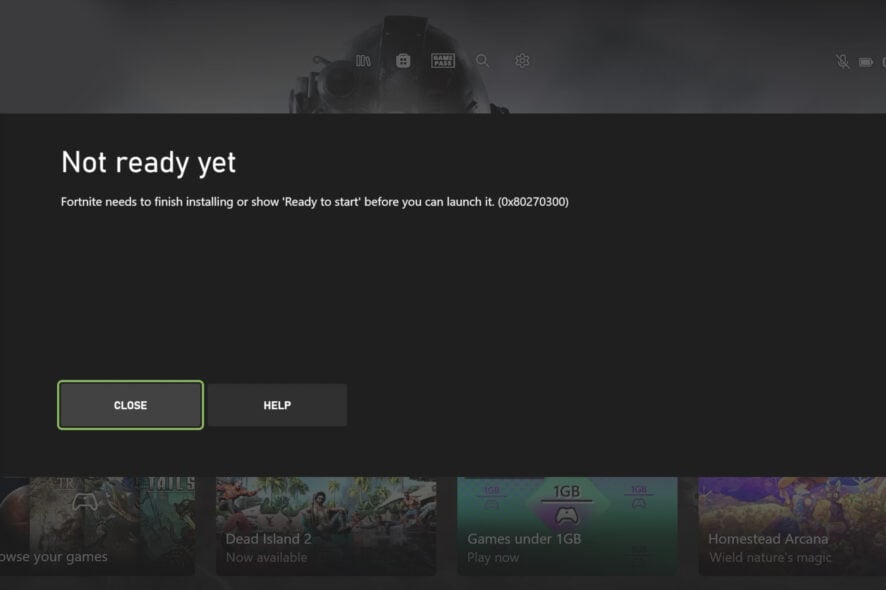 Как исправить ошибку Xbox 0x80270300