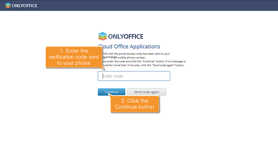 Вход в ONLYOFFICE с 2FA