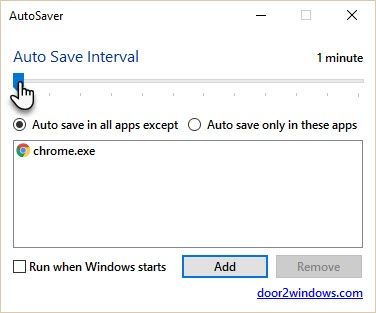 AutoSaver в работе