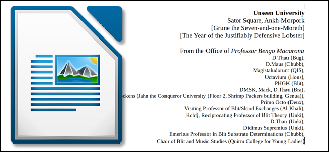 Создать шаблон в LibreOffice Writer
