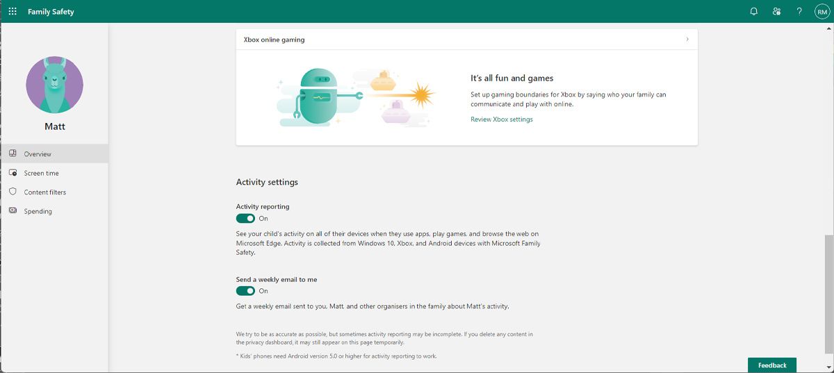 Обзор родительского контроля