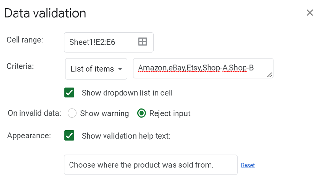 Окно проверки данных.