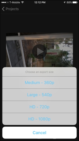 Сохраненное видео отображается в Фото