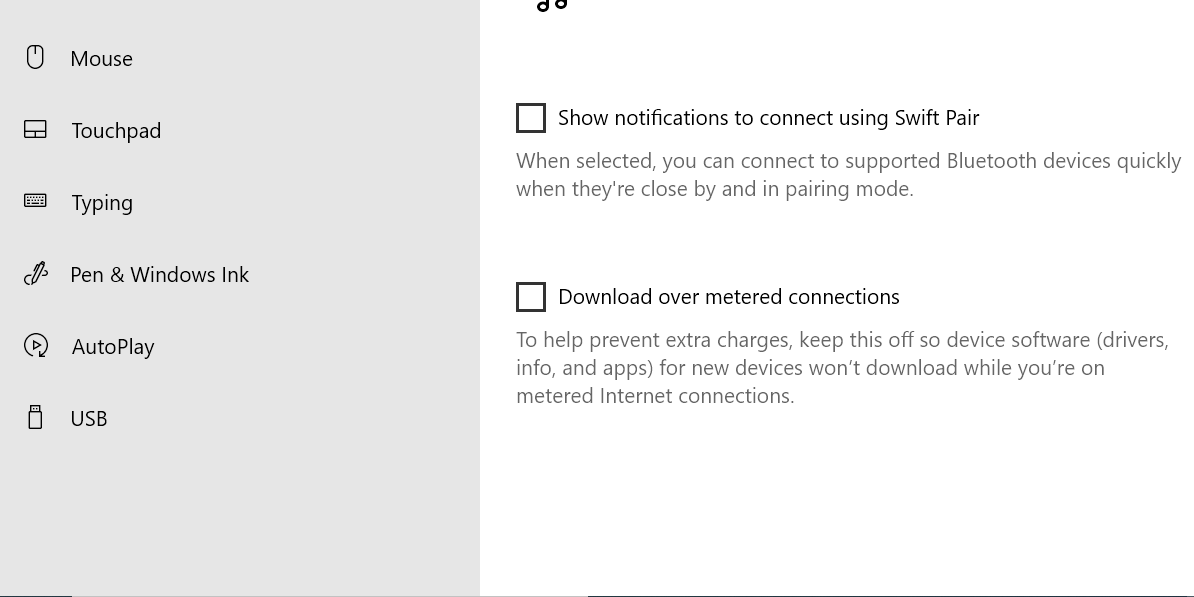 Отключение Swift Pair в Windows
