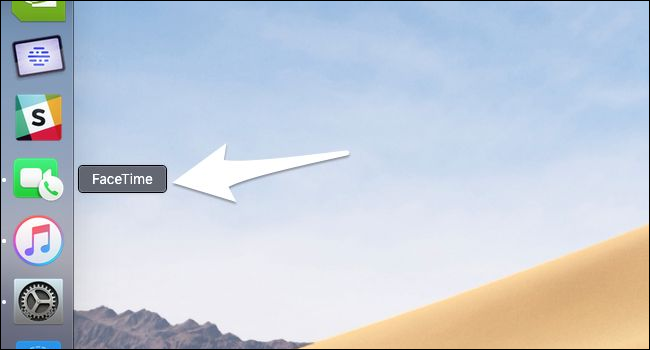 Окно приложения FaceTime на macOS с меню настроек