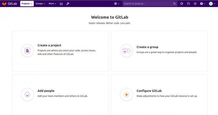 Форма входа в GitLab