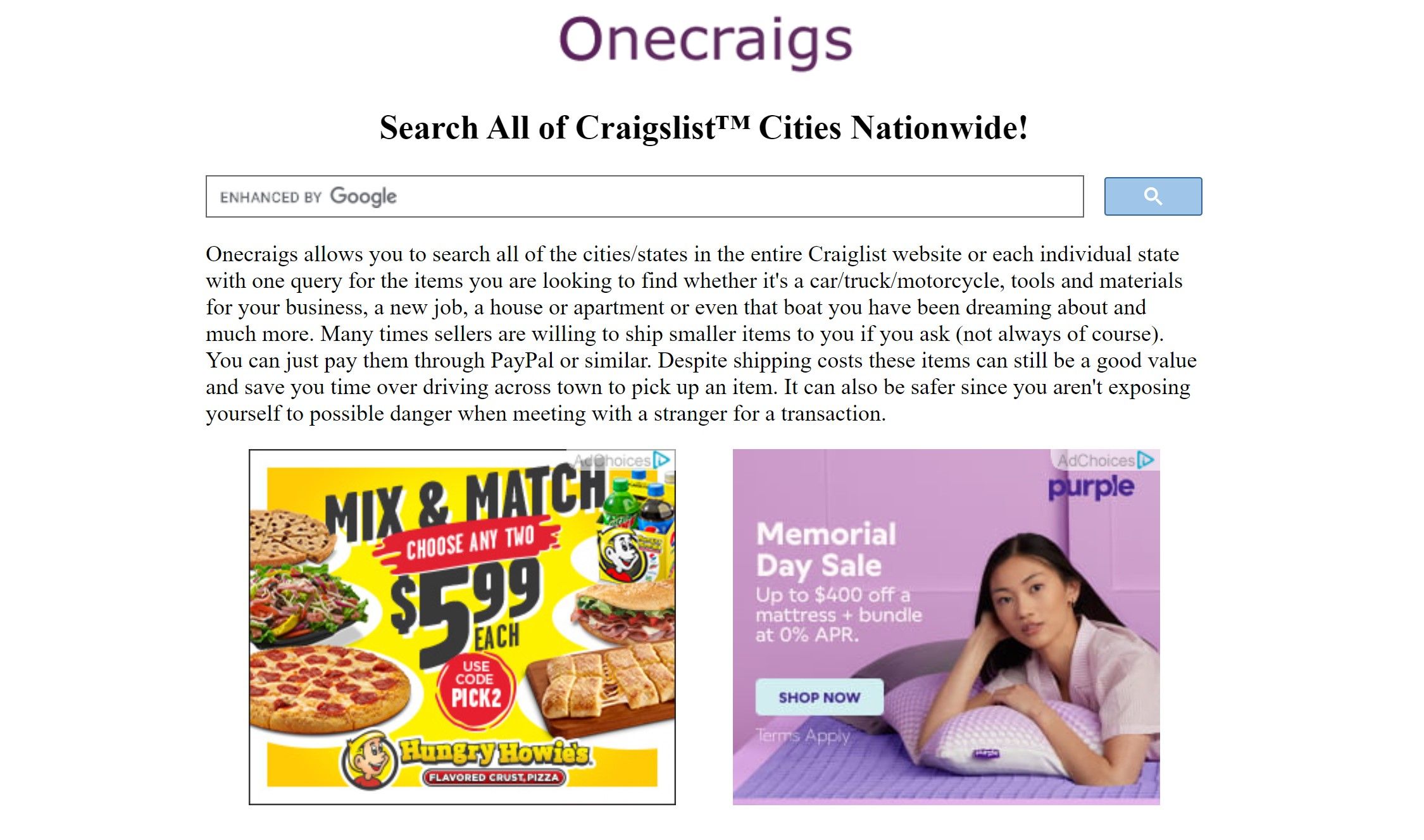 Главная Onecraigs