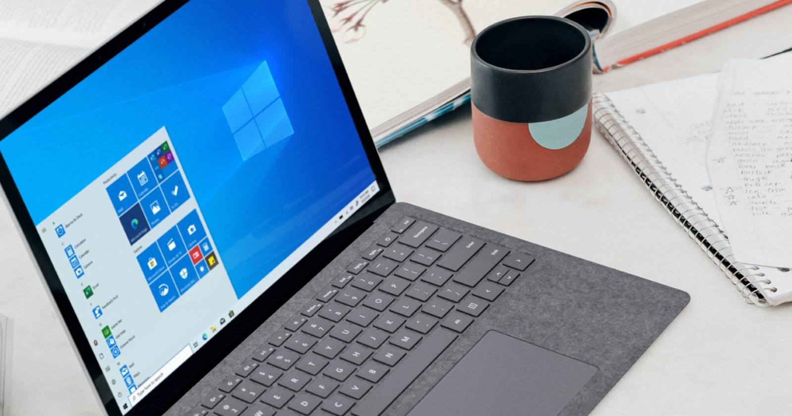 Gray microsoft surface laptop