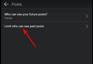 Параметр 'Ограничить охват прошлых публикаций' в настройках Facebook