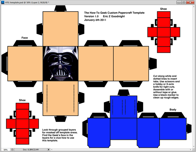Разные варианты оформления деталей паперкрафта