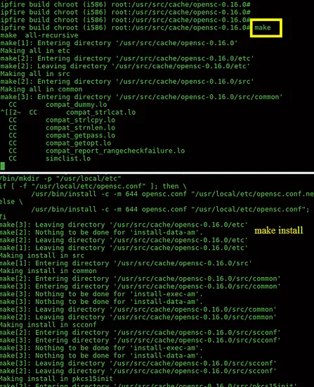 Сборка и установка OpenSC в тестовой среде IPFire
