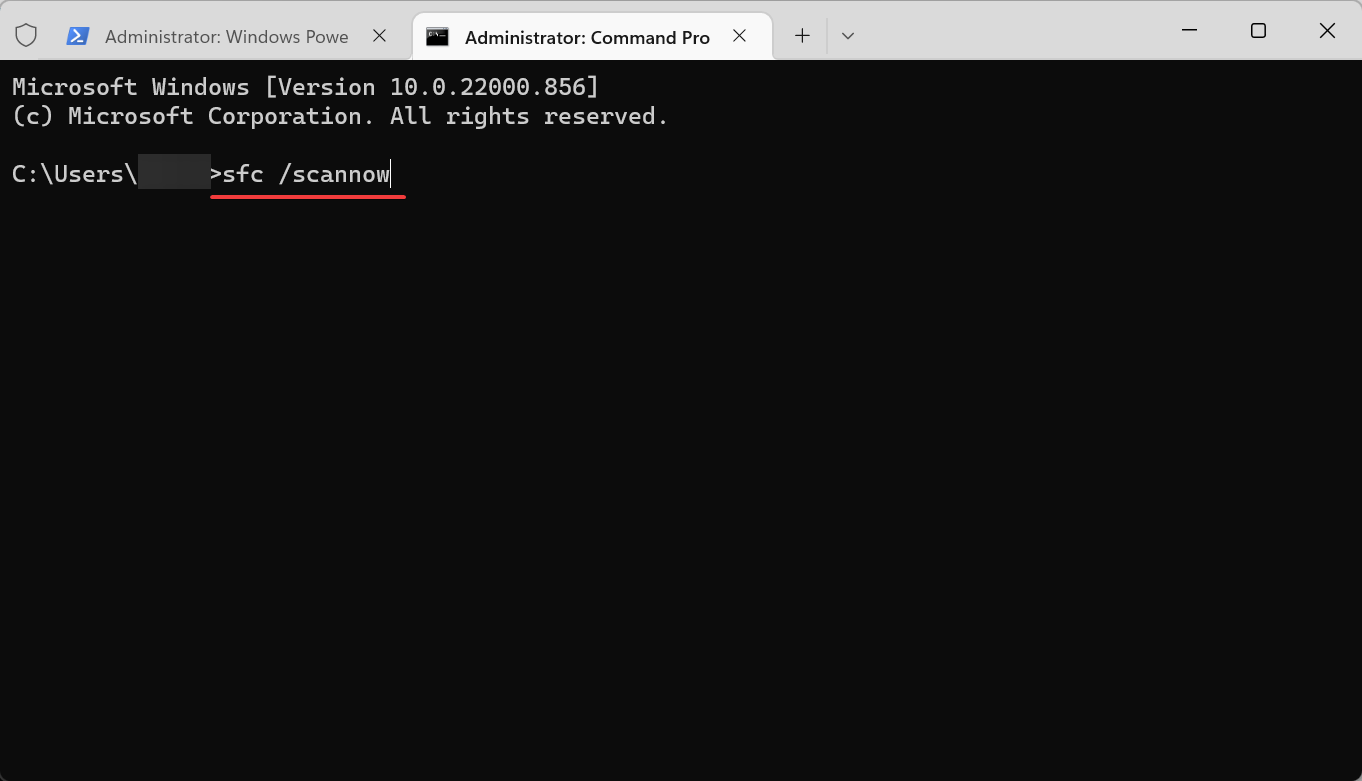 команда sfc /scannow в командной строке