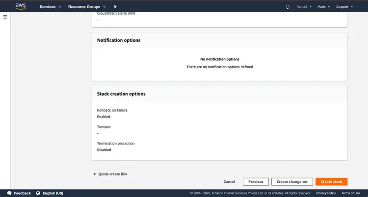 Процесс создания стека