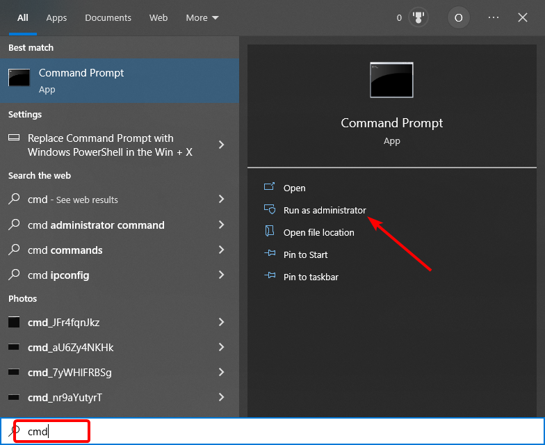 Запуск командной строки от администратора