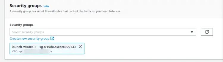 Настройка security group для ALB