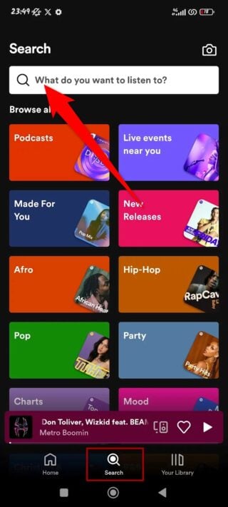 spotify search dj