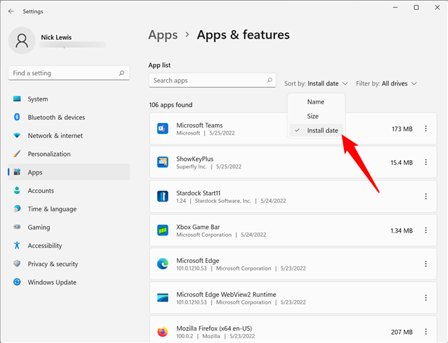 Измените сортировку на 