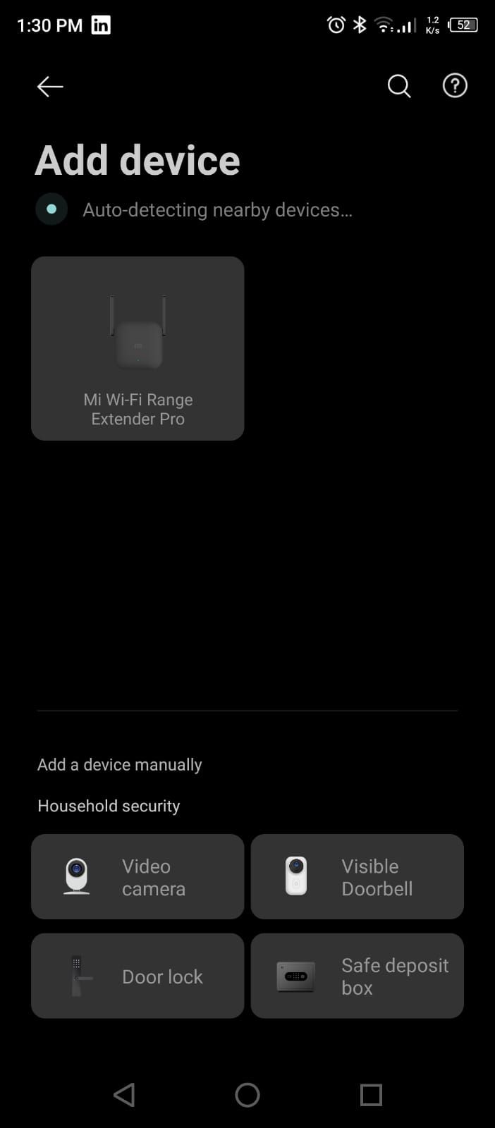 Mi Home Auto Detecting the Nearby Devices