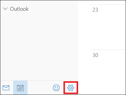 Переход к настройкам календаря в приложении