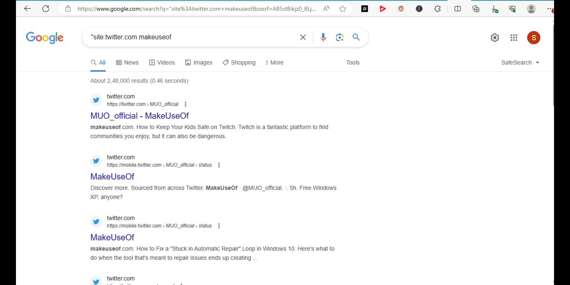 Иллюстрация поисковых операторов Google