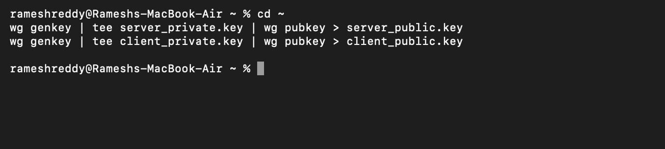 generate keys