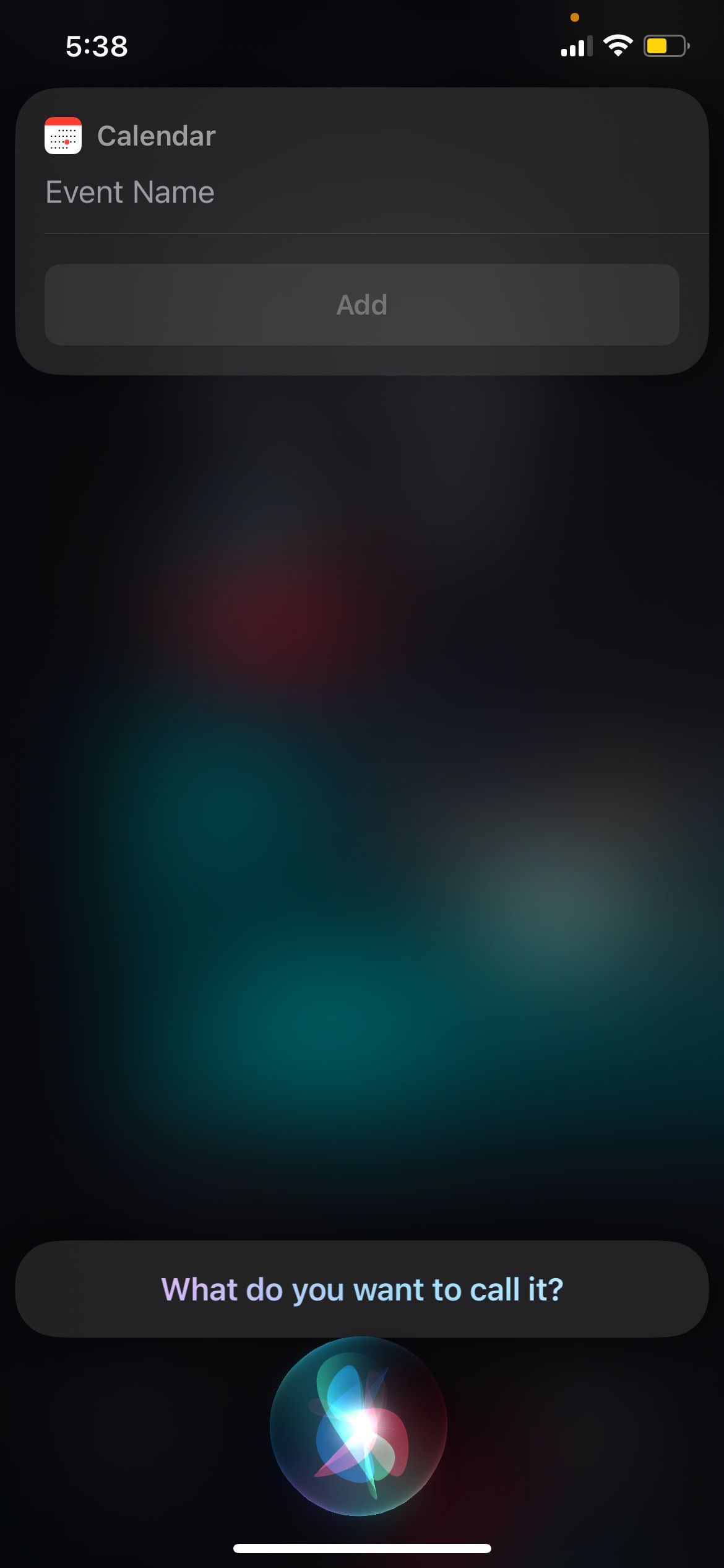 Ask Siri to add a calendar event