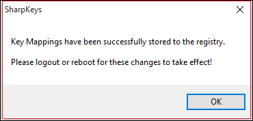 Кнопка записи в реестр и запрос на перезагрузку