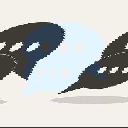 Чат с предупреждением о неподобающем поведении