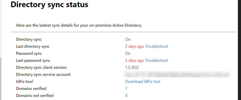 Включение синхронизации каталогов в Microsoft Online