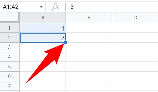 Протяните нечётные числа вниз.