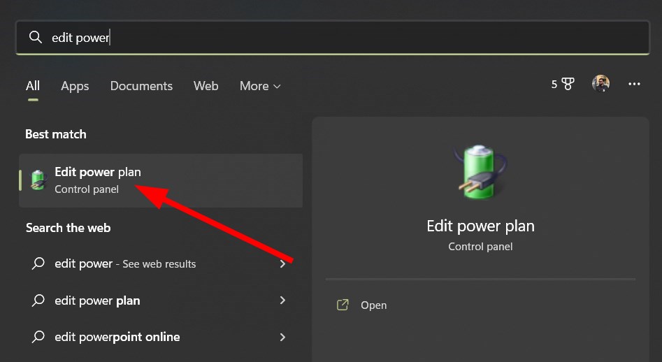 Параметры плана питания в Windows