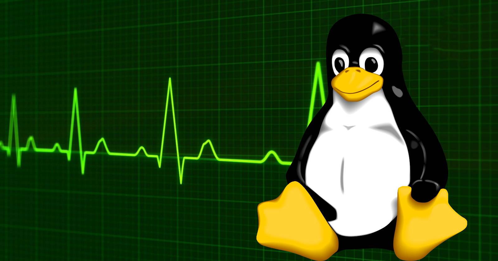 Монитор системы Linux с графиком нагрузки и списком процессов