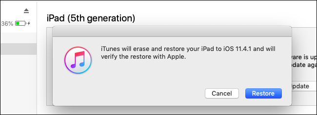 Ошибка загрузки неподходящей прошивки в iTunes