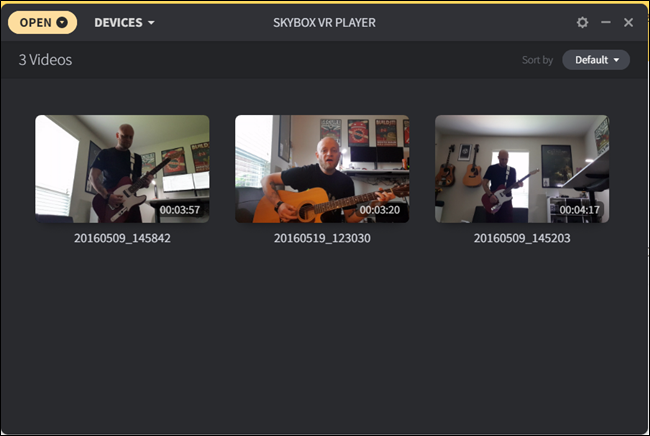 Skybox панель настроек воспроизведения