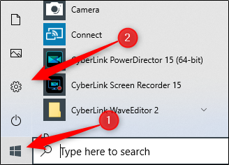 Открыть параметры Windows