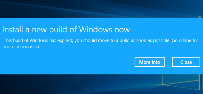 Срок действия сборки Windows 10: что произойдёт