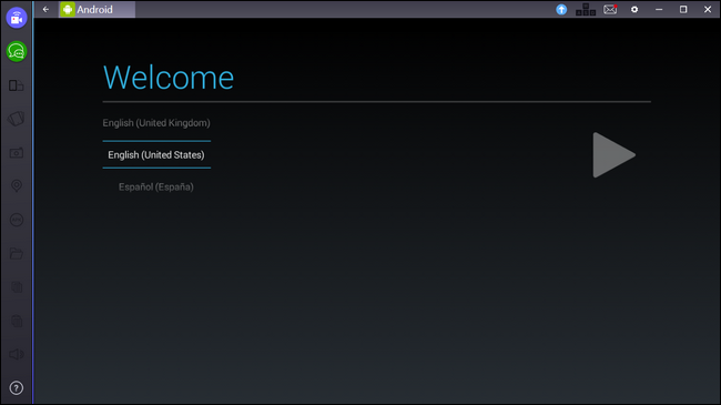 Главный экран эмулятора BlueStacks — домашняя страница Android