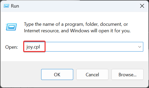 Окно joy.cpl для открытия калибровки контроллера в Windows