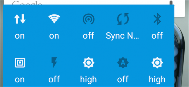 Быстрые переключатели и ярлыки на Android