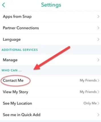 Ajustes de privacidad en Snapchat
