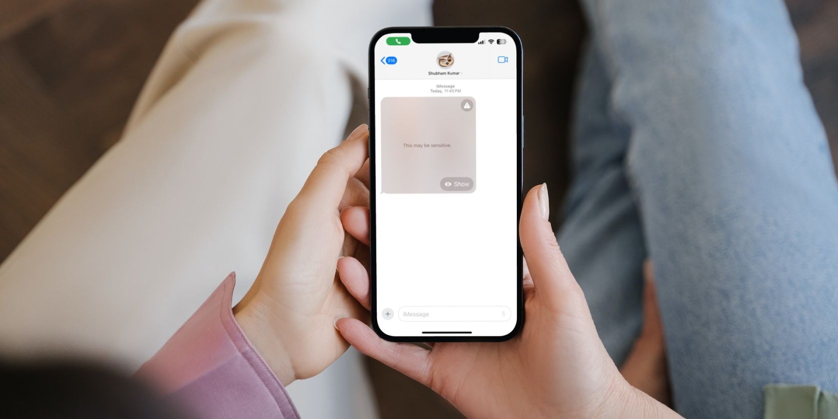 Предупреждение о чувствительном содержимом на Apple