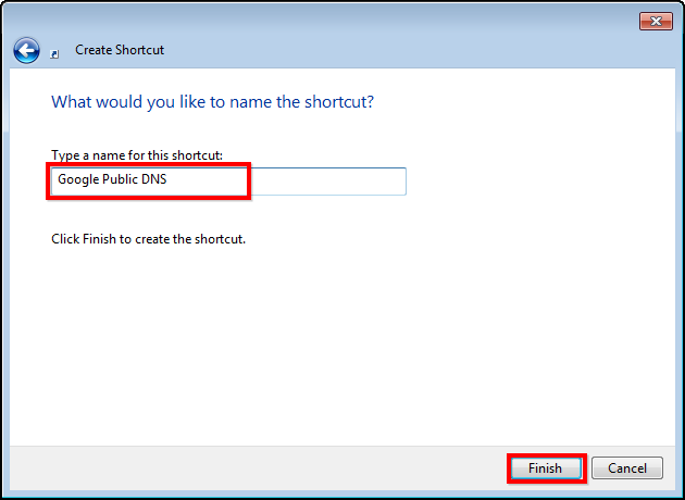 Несколько ярлыков для быстрой смены DNS на рабочем столе