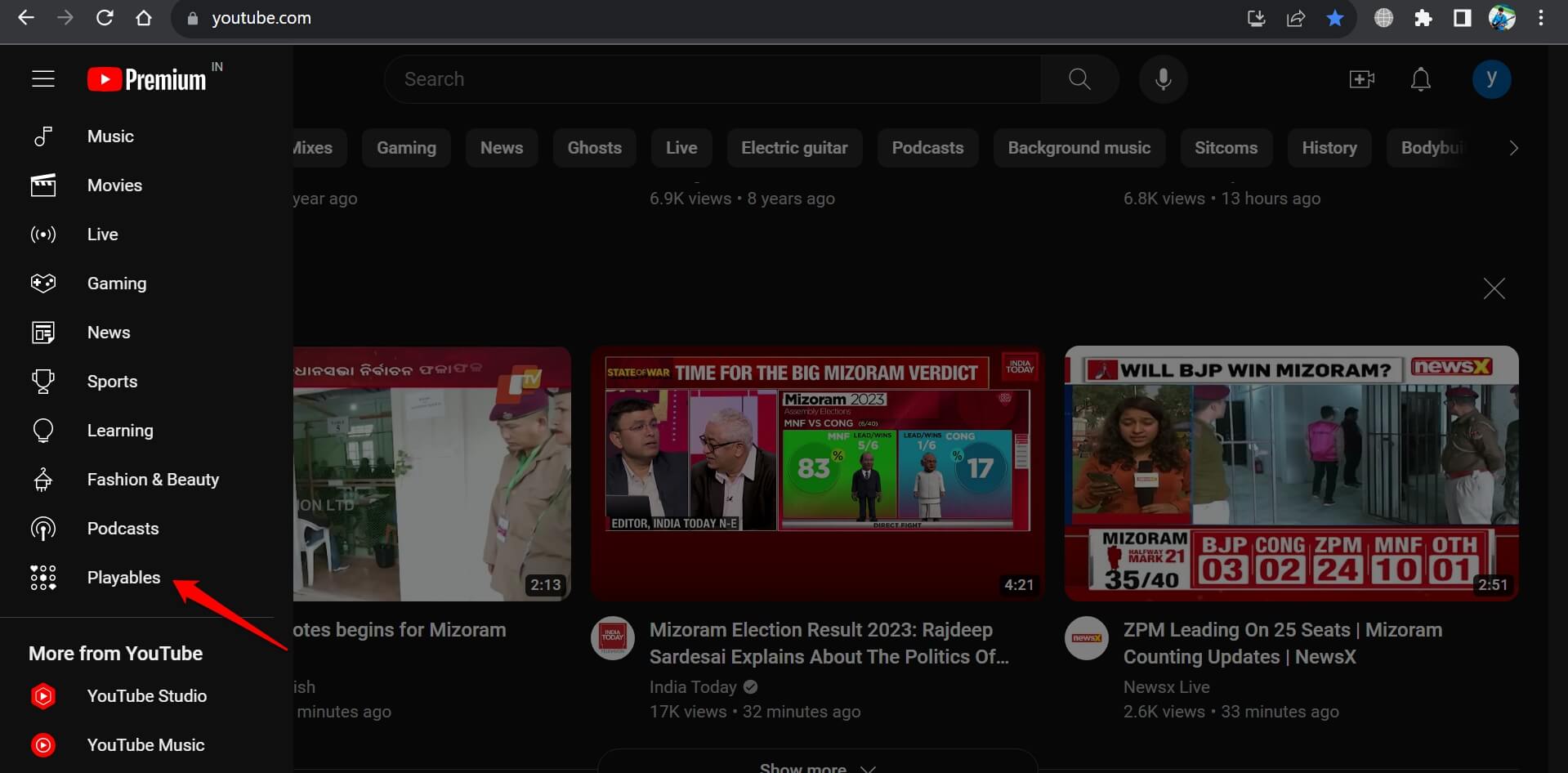 access YouTube playables