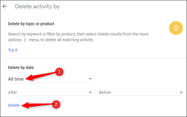 Удаление всех сохранённых записей Google Assistant